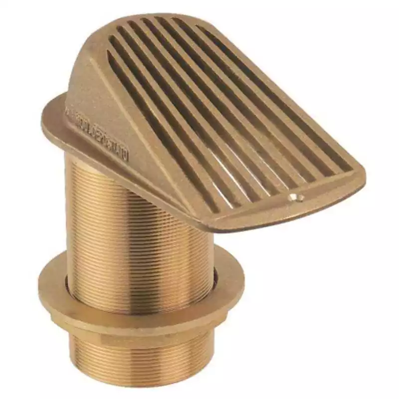Passe coque bronze avec crépine 4" pouces diamètre 100mm