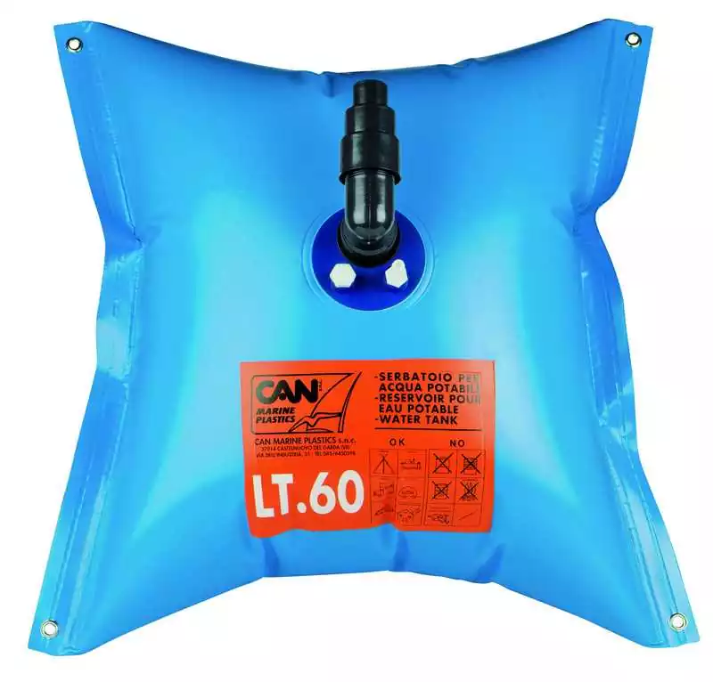 Réservoir souple carré 100L 73 X 83 cm raccords 38 et 16 mm