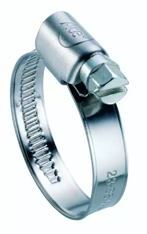 Boite de 2 colliers inox à bandes pleines 16-27 mm Largeur 9 mm
