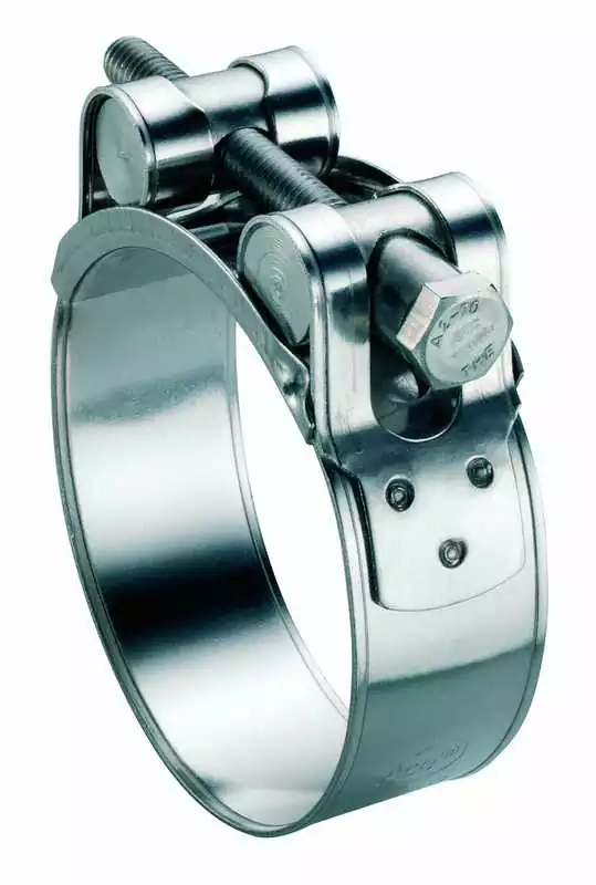5 Colliers à tourillon 113-121mm inox 304 Largeur 24mm