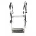 Échelle de bain télescopique 4 marches inox étendue 1600mm Largeur 380mm