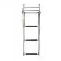 Echelle télescopique 3 marches inox rétractable dépliée 875mm Largeur 256mm