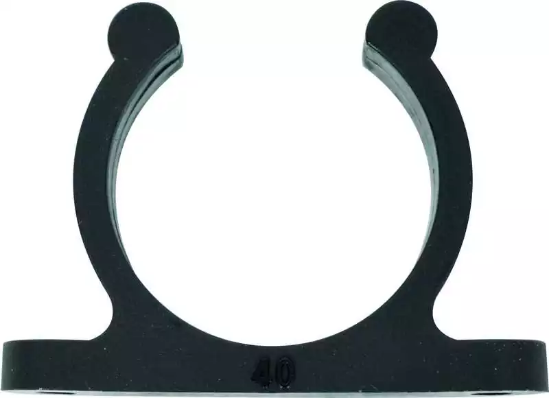 2 Clips de fixation diamètre 30 mm noir fixation par 2 vis