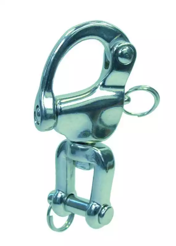 Mousqueton de drisse à chape Longueur 87mm inox A4