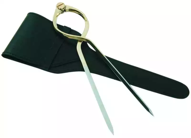 Compas pointe sèche Lyre en laiton pointe inox Longueur 20 cm