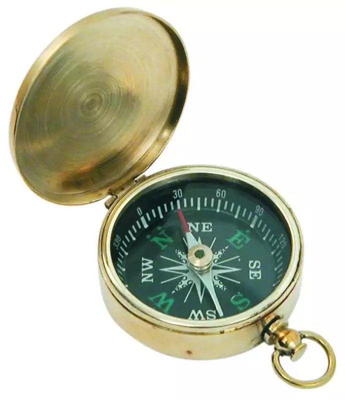 Boussole Laiton avec couvercle diamètre 47 mm
