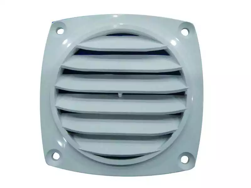 Grille aération 92 X 92mm nylon blanc