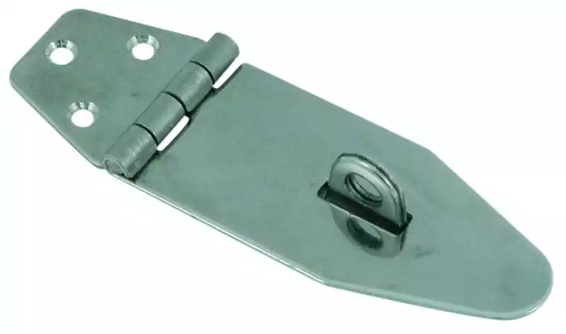 Attache capot inox Longueur 90mm Largeur 40mm charnière à cadenas