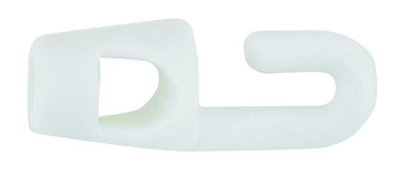Crochet plastique blanc pour ferlette à boucle diamètre 4mm