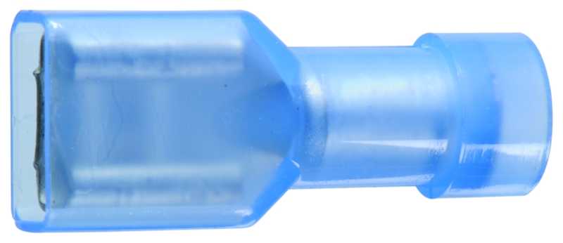 10 cosses CLIP diamètre 6,3mm femelle isolé Bleu