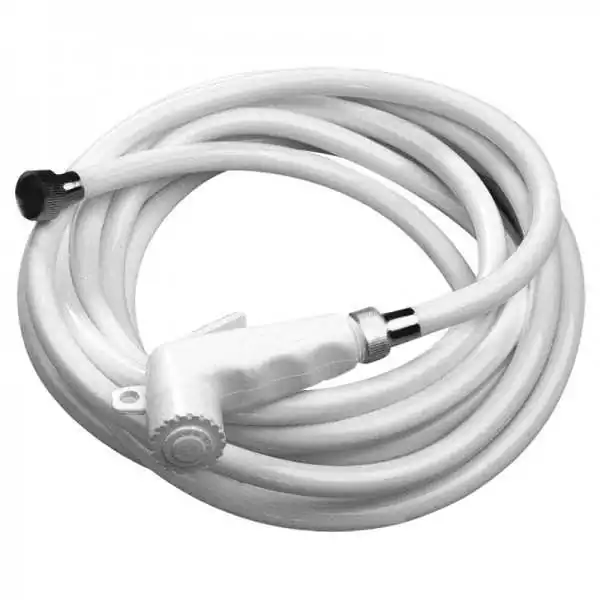Douchette de pont nylon blanc avec flexible 2,5M
