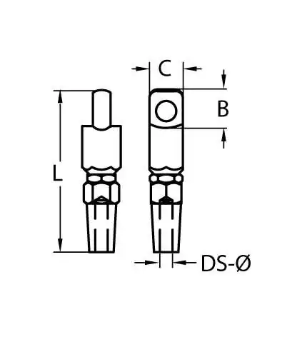 Embout à oeil à sertir rapide diamètre 4mm inox A4