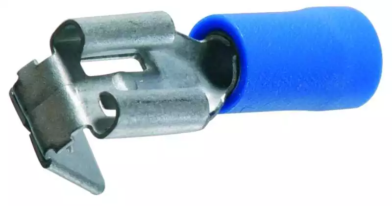 10 Cosses 6,3mm languette de dérivation avec clip bleu