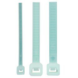 10 Attaches rapides Largeur 2,5mm Longueur 160mm Transparent