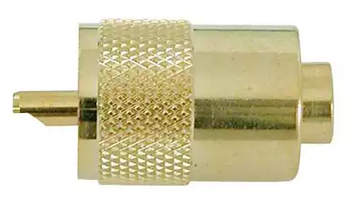Connecteur PL 259 / 6 mâle plaqué or 24 carats pour VHF câble RG 58