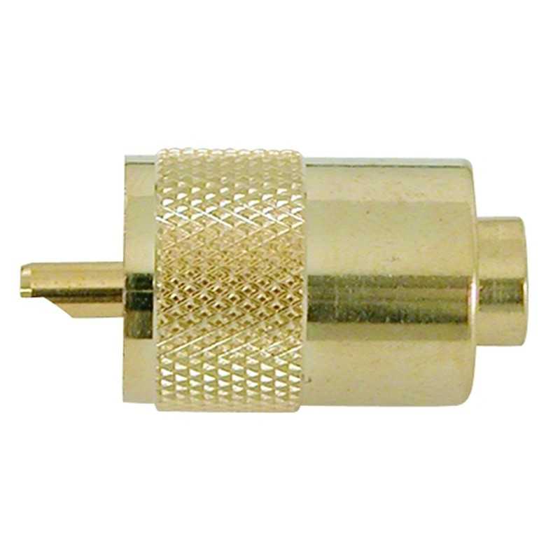 Connecteur PL 259 / 6 mâle plaqué or 24 carats pour VHF câble RG 58