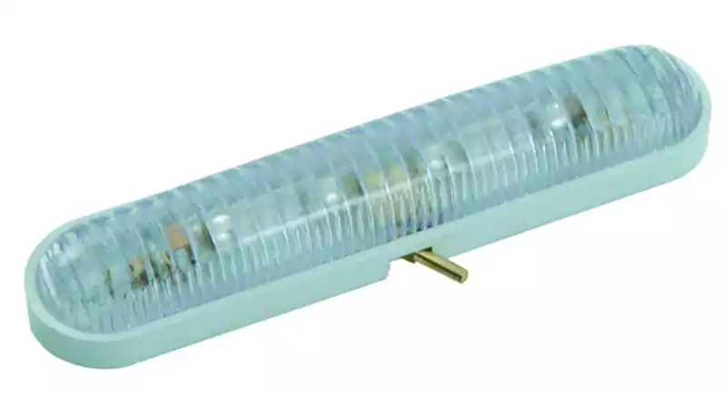 Plafonnier ABS blanc ovale 2 X 5W Longueur 160mm Largeur 35mm