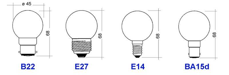 Ampoule 24V 40W E27 sphérique diamètre 45 x 75mm