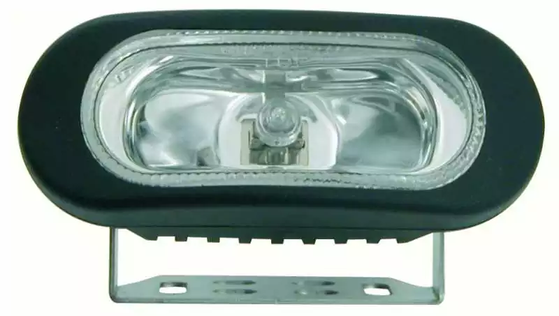 Projecteur de pont halogène H3 noir 12V 55W étrier Inox