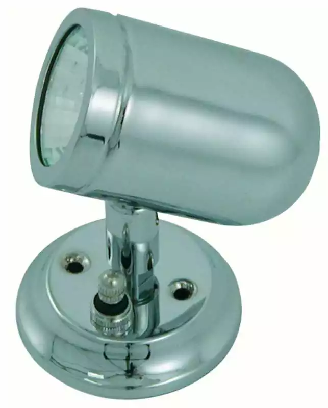 Applique orientable laiton chromé 12V 20W Halogène diamètre 69mm
