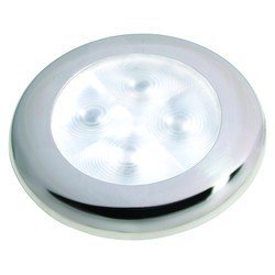 Plafonnier LED ronde courtoisie blanc 24V plastique blanc