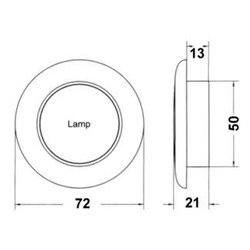 Plafonnier LED ronde courtoisie éclairage blanc 24V inox poli