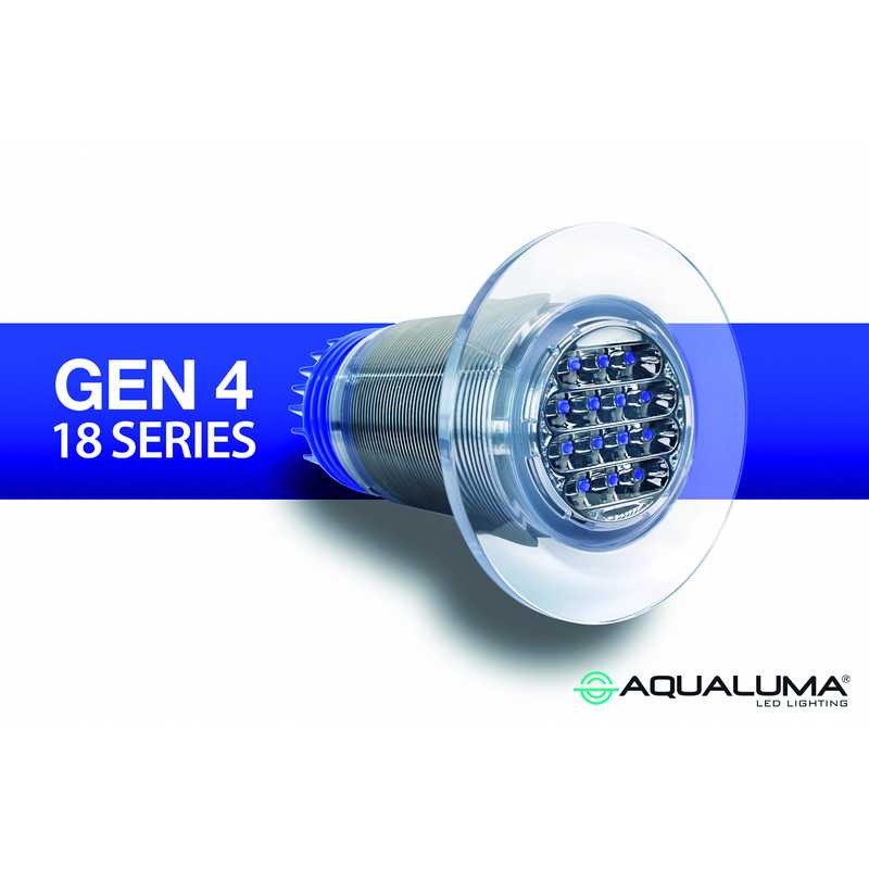 Projecteur sous-marin LED série 18 Gen IV éclairage blanc / bleu