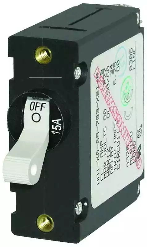 Disjoncteur Serie A Toggle blanc 40A unipolaire magnéto-thermique