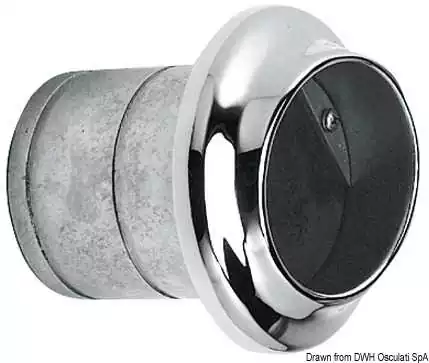 Echappement avec clapet anti-retour diamètre 60mm inox poli