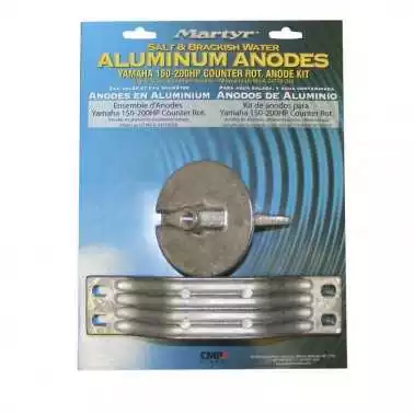 Kit anode aluminium pour Yamaha 150-200cv contrerotation