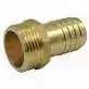 Raccord Laiton Male Male cannelé et fileté 3/4'' entrée 20mm sortie 19mm