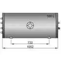 Chauffe eau inox à double double serpentin 100L isolation mousse polyuréthane