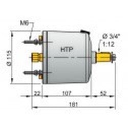 Pompe de direction HTP30 30CC blanche pour tuyau diam 10mm avec  clapets anti-retour