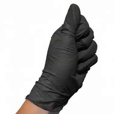Boite de 60 Gants Nitrile Noirs Taille M