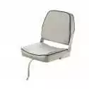 Siege classique rabatable blanc coutures bleu marine 400mm