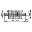Echappement Silencieux diamètre 60mm MP60 L x lg x H : 368 x 158 x 108mm