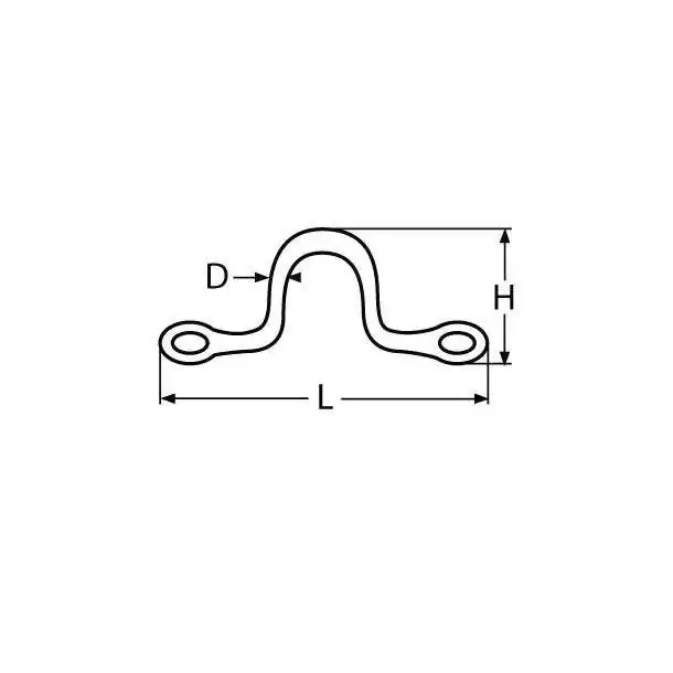 2 Pontets renforcé plat A4 Longueur 45mm x Hauteur 15mm