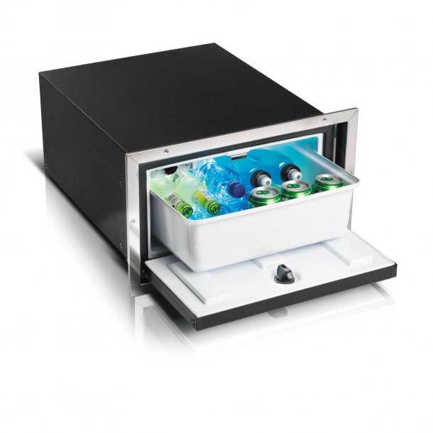 Réfrigérateur portable à tiroir 35L BRK35PX Inox brillant unité externe 12/24V