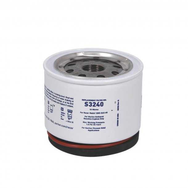 Cartouche S3240 pour filtre 120R 10µ Yamaha Modèle Hors bord sup 100cv séparateur origine YMM-2E114-00-00