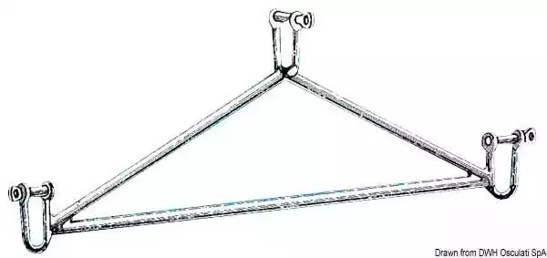 Palonnier inox pour support passerelle Largeur 50cm