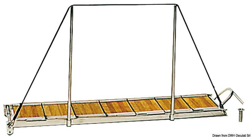 Passerelle échelle en inox Longueur 1,5M Largeur 35cm