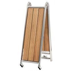 Passerelle pliante inox iroko Longueur 160cm Largeur 28cm