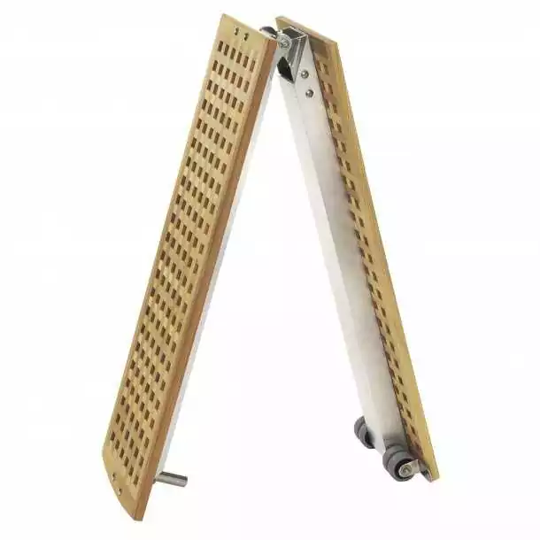 Passerelle pliante aluminium et teck Longueur 230 cm Largeur 30 cm