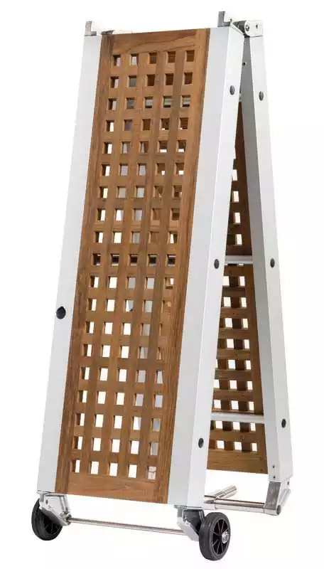 Passerelle pliante caillebotis en teck 310 cm