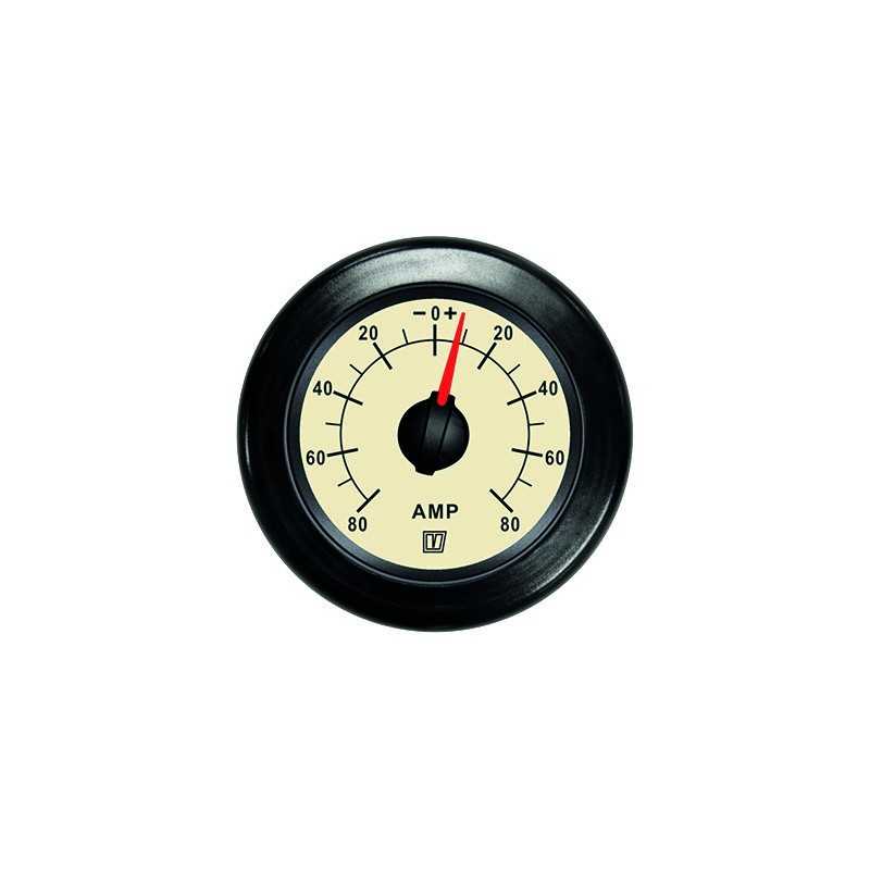 Amperemetre beige 12/24v (+/- 150A) trou d'encastrement 52mm