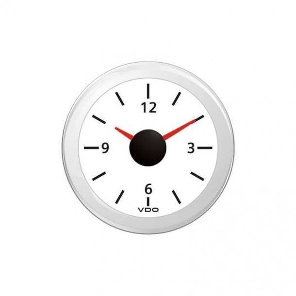 Horloge diamètre 52 mm 8-16V blanc Montre