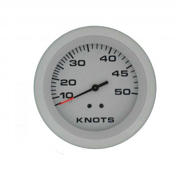 Kit speedo à tube de pitot Affichage 0-50 noeuds Blanc Emetteur Inclus Taille 76mm