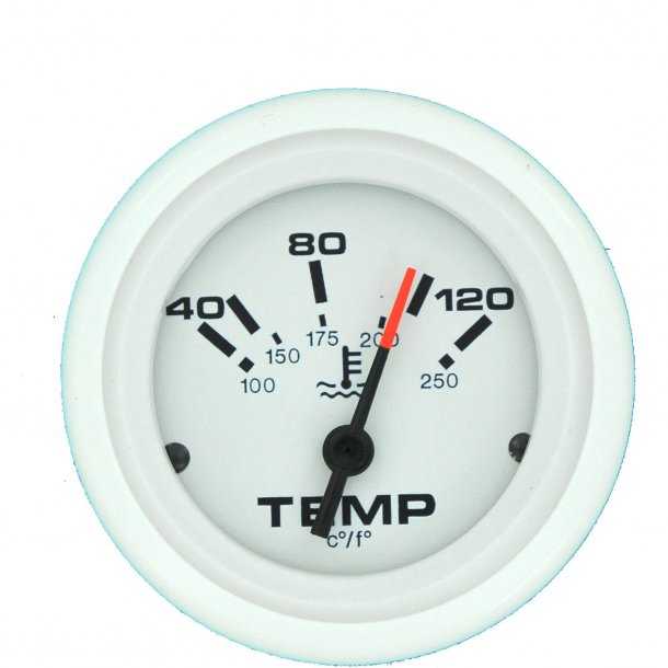 Thermomètre eau 120-140F Affichage 40 - 120°C Blanc Taille 52mm