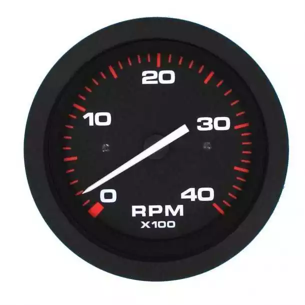 Compte-tours Affichage 0 - 4000 tr/mn Taille 76 mm Noir éclairage Emetteur Alternateur borne W