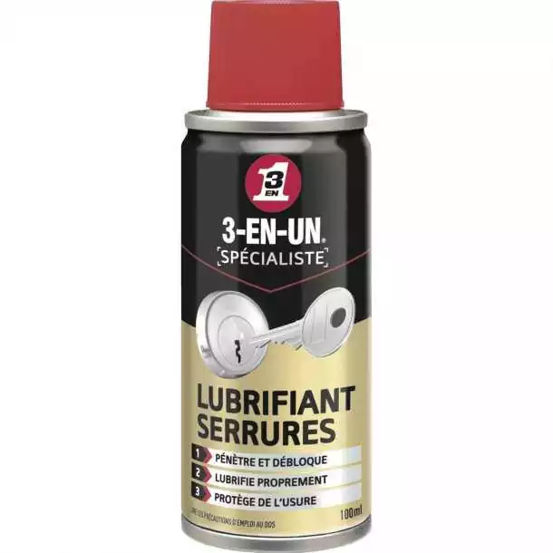 3-EN-1 LUBRIFIANT Serrures CADENAS 100ML